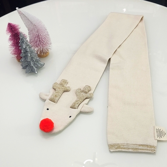 NWOT Meri Meri Reindeer Scarf - Picture 2 of 6